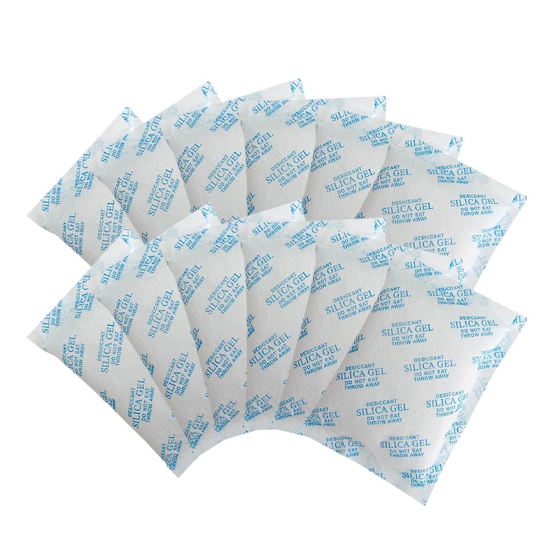 Silica Gel Packets,100 Gram 6 Packets Desiccant Packs, Moisture Absorbers, Rechargeable Silica Gel Car Dehumidifier, Reactivated Silica Gel Desiccant Packets, Safe Dehumidifier Bags for Storage
