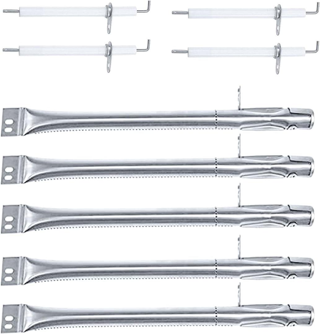 Hisencn Grill Burner Tube Replacement for Brinkmann 810-2511-S, 810-2512-S, 810-3660-S, 810-4220-S, 810-4535-S and more Gas Grill Models, 15 5/16 inch Stainless Steel Burner Pipe