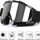 JAMIEWIN Dirt Bike & Motocross Goggles - Anti UV, Dustproof & Fog Resistant Offroad Riding Goggles