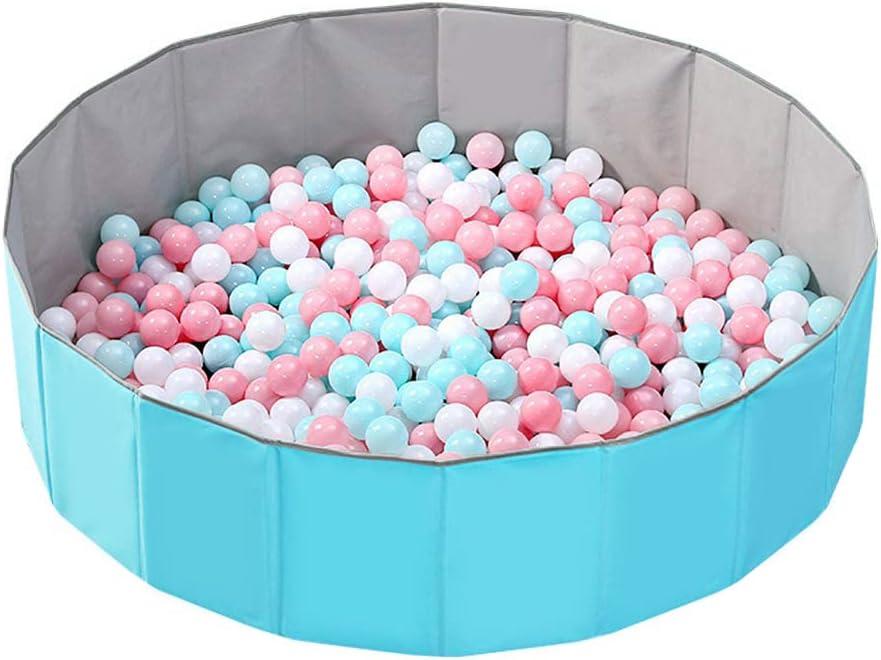 51x11.8Inch Kids Ball Pit Without Balls, Foldable & Portable & Reusable Balls Pit for Toddlers, Play Pit for Dog, Indoor & Outdoor Use, Oversized (Blue)
