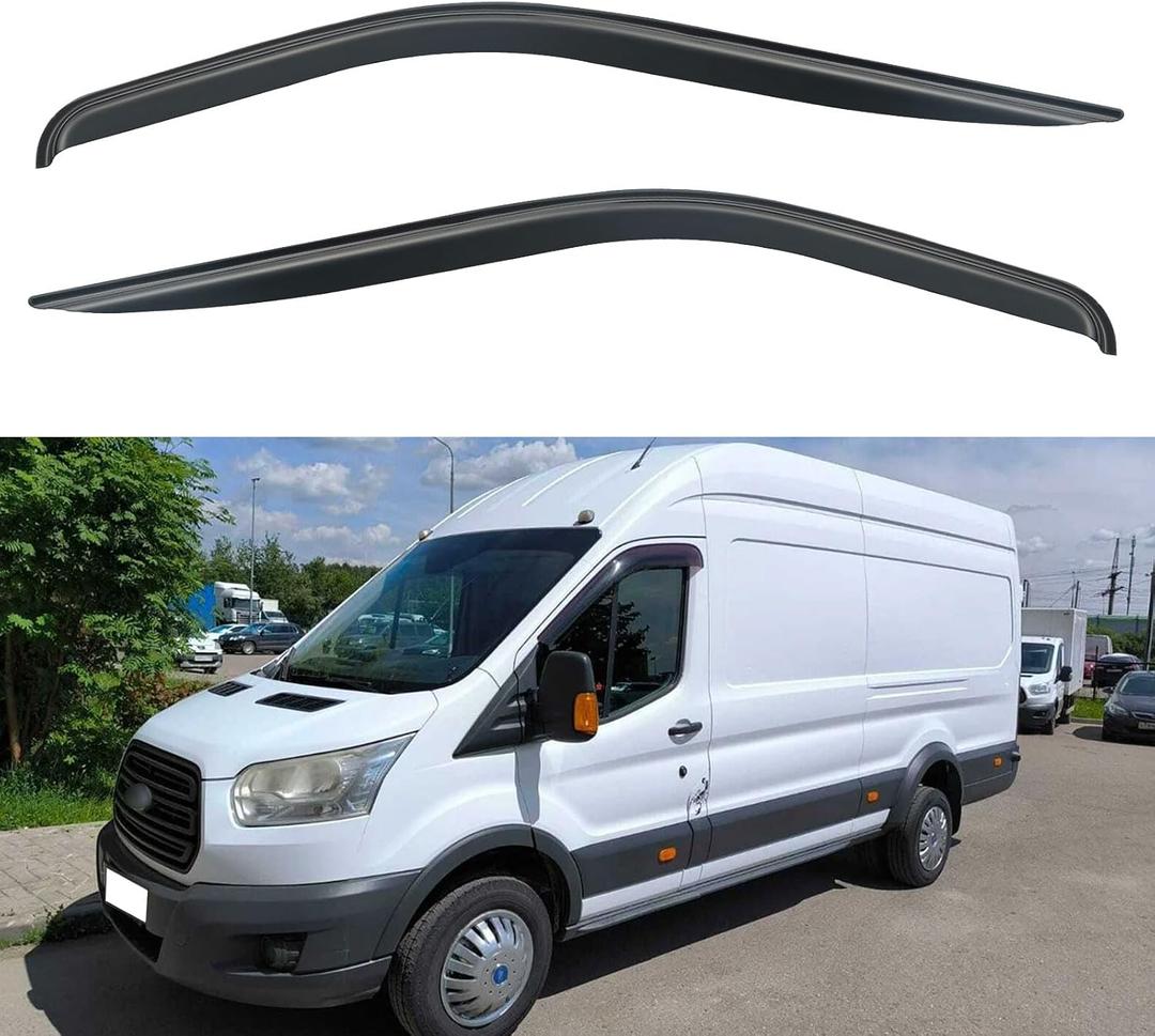 Window Visors Rain Guards Shield for Ford Transit 2014-2025, Out-Channel Window Vent Wind Deflectors Visors Shades for 14-25 Transit