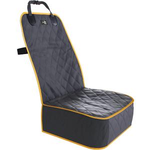 Active Pets Dog Car Seat Cover, Waterproof Front Seat Protector for SUV Truck Sedan, Pet Safety Travel Comfort System with Universal Fit, Orange