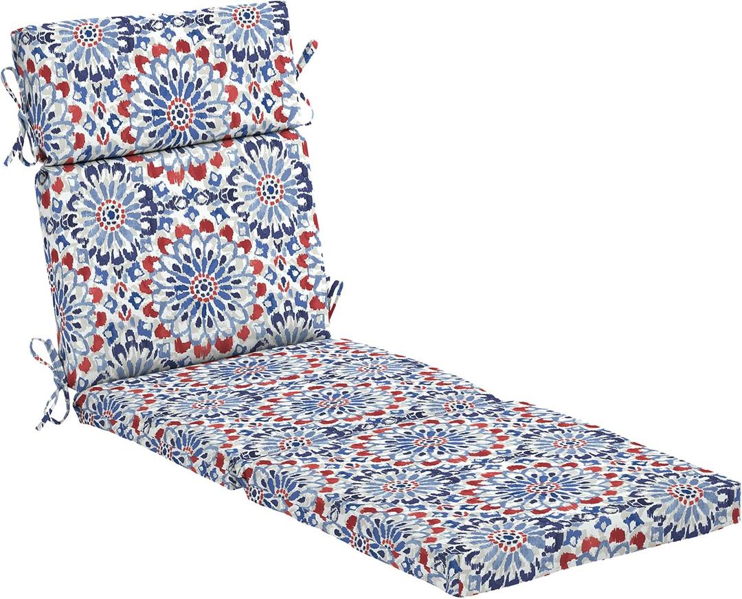 Arden Outdoor Chaise Cushion, 22 x 77, Rain-Proof, Fade Resistant Clark Blue