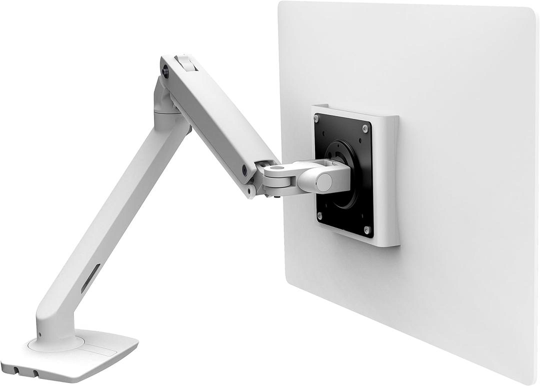 Ergotron  MXV Single Monitor Arm, VESA Desk Mount  for Monitors Up to 34 Inches, 7 to 20 lbs  White