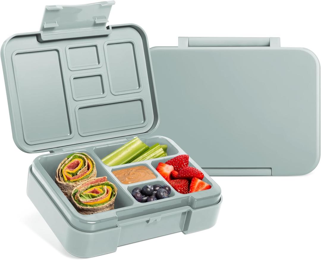 Simple Modern Bento Lunch Box for Kids | BPA Free, Leakproof, Dishwasher Safe | Lunch Container for Girls and Boys, Toddlers | Porter Collection | 5 Compartments | Sea Glass Sage