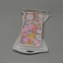 J.west Magnetic for iPhone 16 Case Compatible with Magsafe,Garden Floral Metal Kickstand Shockproof Silicone Bumper Cute Floral Flowers Phone Case Cover Pink 6.1 Pack of 2