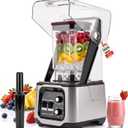 1800W Commercial Blender, 68oz BPA-Free Jar, Adjustable Speed, 5 Min Timer
