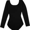 Capezio Women's Cotton Classic Long Sleeve Leotard (Black, M)
