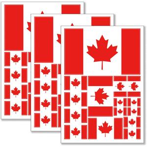 2 x QQSD Canada Flag Sticker Canadian Decal in Multiple Sizes, 3 Pack, 11.7 x 8.3 Inches