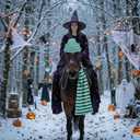 Paterr 2 Pcs Halloween Horse Scarf Hat Outfits Accessory Striped Scarf Hat for Horse Parade and Parties Costume Accessories (Green, Gray)