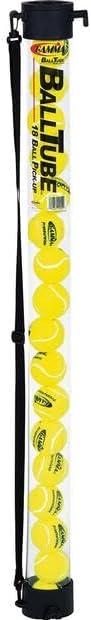 Gamma Sports Tennis Ball Tube Pickup 18-Ball Capacity with Carry Strap and Durable Rubber End Caps with Fence Clips Quick Court Cleanup Tool for Players, Coaches & Instructors, Small