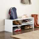 Whitmor Stackable 31" Extra Wide 2-Shelf Storage Organizer, White