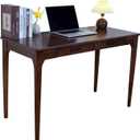 Solid Wood Desk with Drawers, Wooden Computer Desk for Home Office, Gaming Study Desk for Small Spaces, Writing Work Desk for Bedroom,Easy Assembly (Walnut Color 47 inch 2 Drawers), 47 x 21 x 30 inches