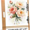 19"x25" Drawing Board with Dry-Erase Surface - Portable Art Board for Painting, Sketch, Classroom, Artist Supplies for Adults, Teens, Outdoor Drafting(Wood Grain)