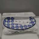 Selamica Serving Platters Ceramic, 12 Inch Serving Dishes for Party Entertaining, Oval Serving Plates for Sandwich, Appetizer, Fruit, Microwave Dishwasher Safe, Set of 4, Vintage Blue