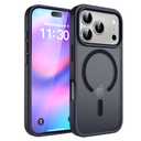 Magnetic Case for iPhone 17 Pro Max,Compatible with MagSafe – Only Fits iPhone 17 Pro Max (6.9″) – Magnetic Attachment, Military & Drop Protection, Translucent Matte Anti‑Fingerprint Cover, Black