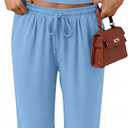 Trendy Queen 2 Piece Vacation Outfits for Women Summer Travel Outfits 2026 Spring Fashion Tube Tops Wide Leg Pants, Small