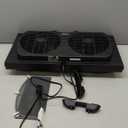 Comfort Zone Window Fan for Bedroom, 9 inch 3 Speed Dual Fans with Auto-Locking Expanders, Window Exhaust Fan, Removeable Bug Screen, Black