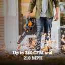 WORX Cordless Leaf Blower, 3 in 1 Blowers for Lawn Care with Leaf Vacuum & Leaf Mulcher, Electric Blower with Brushless Motor & 2 Speed Control, 2 4.0 Ah Batteries & Charger Included, WG583