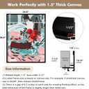 Floating Frame for 24x32 Canvas Paintings, DIY Metal Canvas Frame with 1.5" Deep for Gallery Wall Art/Portrait/Landscape Living Room Bedroom Kitchen Decor (Black)