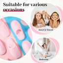 Twistover 12 Pairs Kids Disposable Slippers for Guests Closed Toe Non Slip Spa Slippers Bulk Soft House Slippers Winter Warm Flip Flops for Boys Girls Travel Hotel Party Indoor Outdoor (Pink)