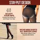 Fleece Lined Tights for BLACK WOMEN (Medium, Dark Brown)