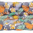 Srutirbo Outdoor Swing Replacement Cushions 3 Seater, Waterproof Porch Swing Cushions with Backrest, 40"x40", for Garden Patio Furniture (Flower)