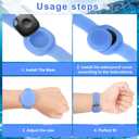2pcs Silicone Bracelets for Tile Mate 2024, Waterproof Protective Case Holder Accessories for Kids Teen Elderly (Blue, Black)