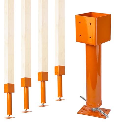 4x4 Screw Jack Post 4 Pack, 13.5"-19" Adjustable Basement Floor Jacks Support, 24700 lbs Heavy Duty Shore Jack, House Jack for Leveling, Crawlspace Shoring, Beam Repair, Structural Repair