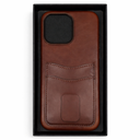 YICOSUN Case for iPhone 15 Pro Max: Wallet Case with Card Holder - Luxury Leather Design - Standalone Button & Anti Stick- Phone Cover for Women Men(6.7-inch) - Brown