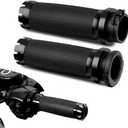 Amazicha 1inch Hand Grips, Cable Throttle Control Handlebar Grips Fit for Harley ’08-’13 XR, ’96-’07 Touring, ’02-’17 VRSC, ’96-Later XL, ’96-’17 Dyna (Except FXDLS)