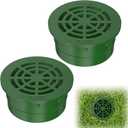 3 Inch Round Drainage Grate Cover, Outdoor Drain Cover for 3" SDR 35 Sewer & Drain Pipe/Fittings, Single-Wall Corrugated Pipe, Low Profile Lawn Drain Cover, Easy Installation (2PC-3 Inch)