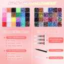 Kalolary 48000Pcs 48 Colors Jelly Rhinestones for Bedazzling and Diamond Art,3mm Resin Flatback Gems Bedazzler Kit with 3Pcs B7000 Glue Tweezers&Pick Up Pen for DIY Crafting Crafts Book Shoes Nail Art