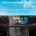Karltys 2 Pack Screen Protector for 2020-2025 2026 Audi Q7 Q8 10.1-Inch Upper + 8.6-Inch Lower Screen, 9H Tempered Glass Screen Protector for Audi Q7 Accessories, Car Radio Screen Cover Anti Fingerprint