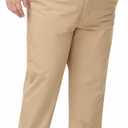 Mens Classic Fit Golf Pants Stretch Dress Pants 30'' Lightweight Casual Suit Pants with Pockets (44W x 30L Big Tall, Khaki-big&tall)