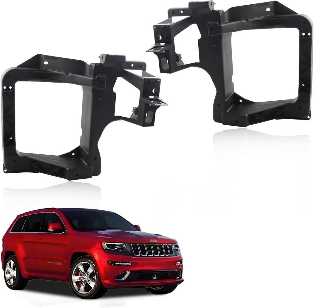 Headlight Mounting Panel Front Driver & Passenger Side for J-e-e-p Cherokee 2014-2018, Front Headlight Mounting Panel Reinforcement Replace CH1221122, CH1221121 68227483AA 68227484AA, 1 Pair
