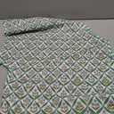 Quilted Christmas Tree Skirt - Vintage Floral Block Print Christmas Tree Skirt with Scalloped Edge Thicken Cotton for Home Decorations Holiday Party Gift(60 Inch,Checkered Floral,Green)