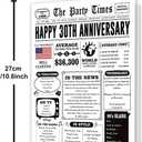 3 x Missonemi Jumbo 30th Anniversary Card for Women Men, Big 30 Year Anniversary Cards Gifts for Husband Wife, Funny Pearl Wedding Gifts for Parents