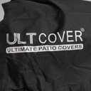 ULTCOVER Patio Furniture Sofa Cover 88W x 35D x 35H inch Waterproof Outdoor 3-Seater Couch Cover, Black