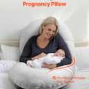 VEVOR Pregnancy Pillow, C-Shaped Full Body Maternity Pillow for Sleeping, Ultra-Soft and Breathable Pregnant Support Pillows with Removable & Washable Cover, Perfect for Back, Belly, Hip, Legs Relief