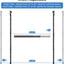 Hanging Closet Rods, Adjustable Height & Width Closets Bar Lower Extender for Hanging Clothes, Heavy Duty Hanging Bars for Clothing Storage and Organizer, Space-Saving & Expandable Double Closet Rod
