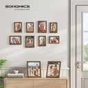 SONGMICS Picture Frames with 16 Mats, Set of 10 Collage Photo Frames, Two 8x10, Four 5x7, Four 4x6 Frames, Hanging or Table Display, Glass, 12 Non-Trace Nails, Rustic Brown URPF049X01, 8*10 2 pack + 5*7 4 pack + 4*6 4 pack