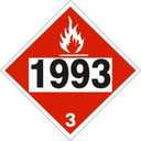 DOT Placard 1993 FLAMMABLE LIQUIDS n.o.s. FUEL OIL Sign Shipping Metal Tin Sign 12 x 12 inch Warning for Industrial & Commercial Use (Z651)