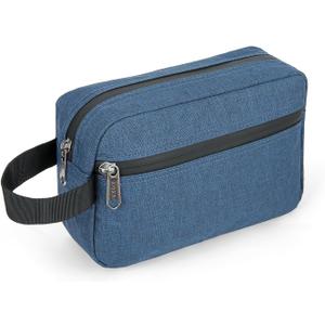2 x XQXA Toiletry Bag for Men, Hanging Dopp Kit Water Resistant Travel makeup Bag for women, Mens Travel Bag Shaving Bag for Toiletries Accessories (Navy Blue)