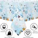 2 x MEHOFOND Spooky One Birthday Decorations Boy, 3 Pcs Blue Halloween First Birthday Tablecloths, Spooky One Table Cloth Halloween 1st Bday Party Decorations, Ghost Pumpkin Table Cover Party Decor