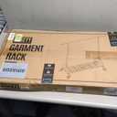 HYSEYY Heavy Duty Clothes Rack Load 450 LBS, Metal Garment Rack, Standing Rolling Clothing Rack for Hanging Clothes with Sturdy Wheels & Shelves, Portable Closet Wardrobe Rack,Sliver