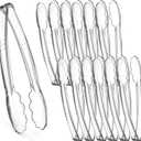 [Clear Tongs 9'' Inches] Plasticpro 9'' Serving Tongs Heavy Duty Reusable Kitchen and BBQ Clear Serving Tong for party's, Caterings, Events, Buffet, Weddings, And every Day use Pack of 12