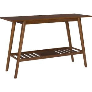 Linon Melissa Mid-Century Modern Walnut Console Table