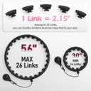 JLoibao Weighted Hula Circle with 26 Links(56Inch) for Adults Weight Loss, Infinity Fitness Hoop Plus Size, for Women Smart Exercise Equipment