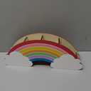 Bright Creations Rainbow Wooden Pen Holder for Desk Accessories, Cute School Supplies (12.6 x 5.04 x 2.32 In)